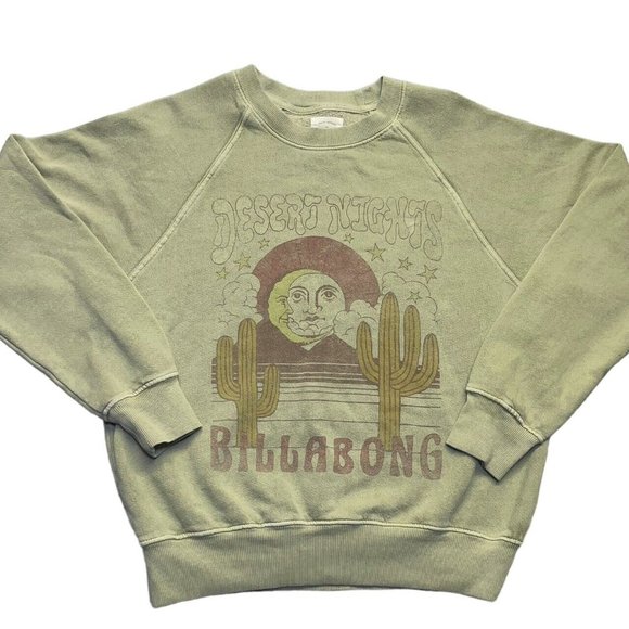 Billabong Sweatshirt Women’s Sz Small Desert Nights Graphic Print Retro Sweater - Picture 1 of 7